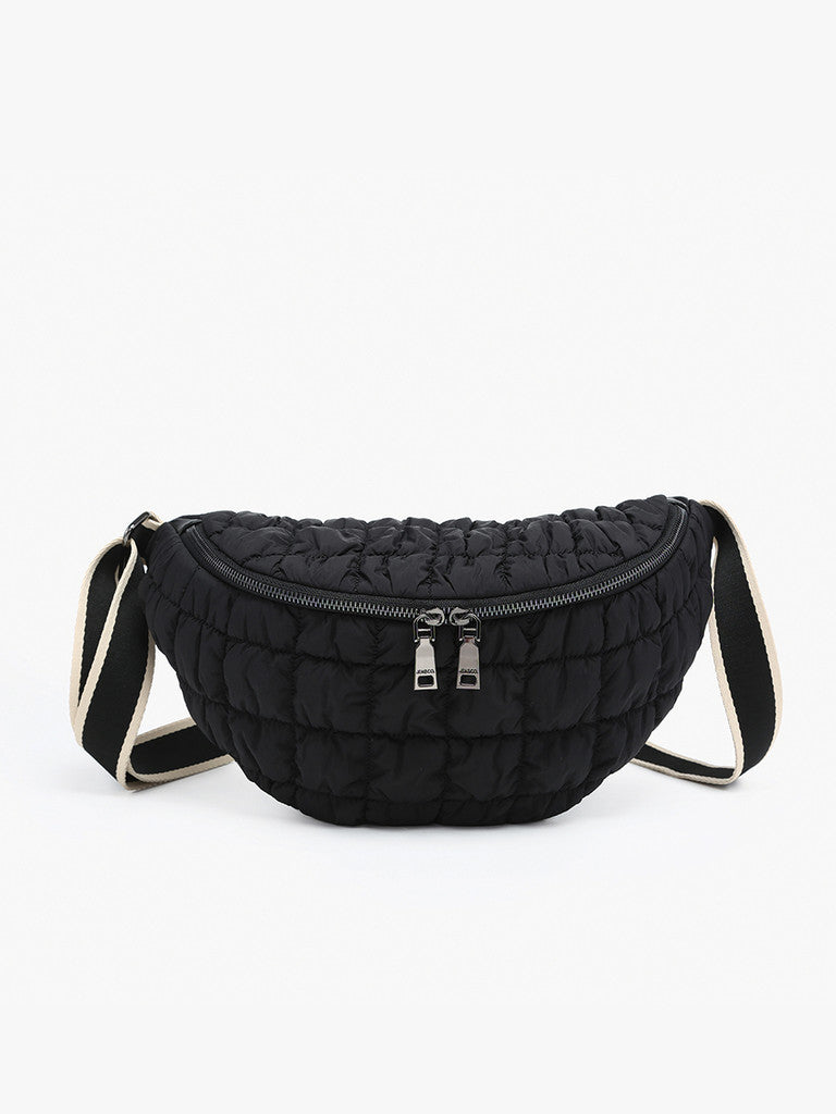 Harley Nylon Quilted Belt Bag - Black