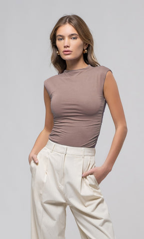 Reversible Tunnel Neck Tank - Taupe