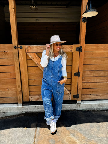 Britte Denim Romper Overalls