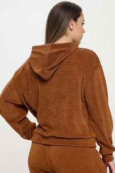 Fall Yall Corded Hoodie - Copper