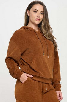 Fall Yall Corded Hoodie - Copper