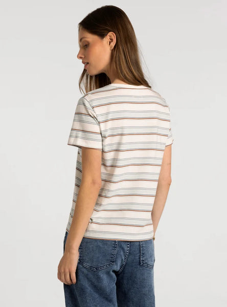 Asher Tee - CREAM BAY BLUE STRIPE