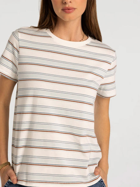 Asher Tee - CREAM BAY BLUE STRIPE
