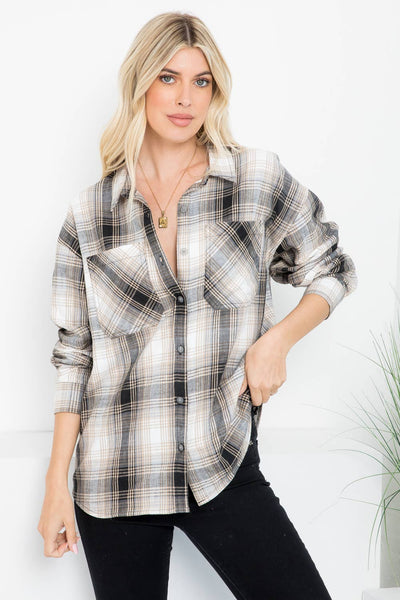 Lux Linen Plaid Shirt