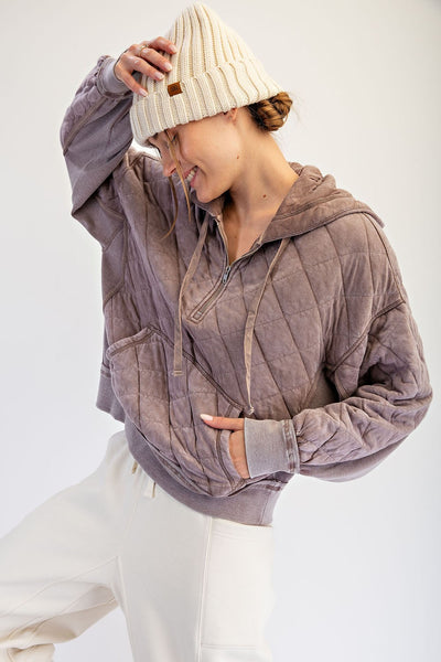Mocha Quilt Pullover