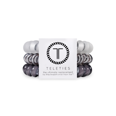 Spiral Hair Coils | Large | Silver Flames Hair Ties