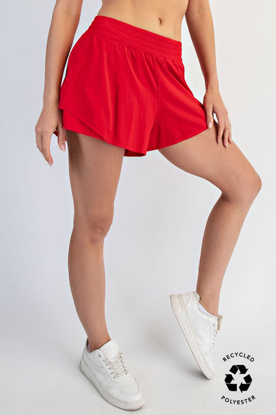 HLB A-Line Active Shorts - True Red