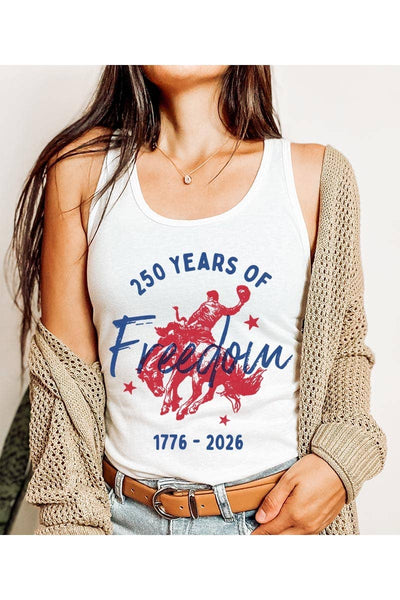 Freedom 250 Graphic Racerback Tank
