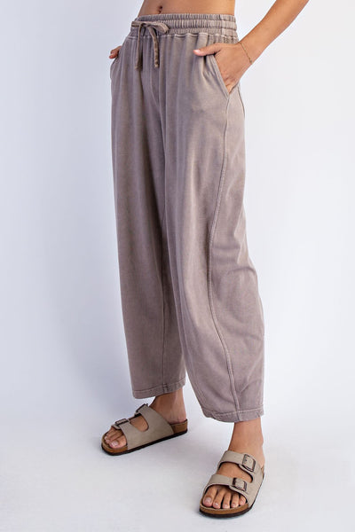 Cotton Barrel Pants - MOCHA