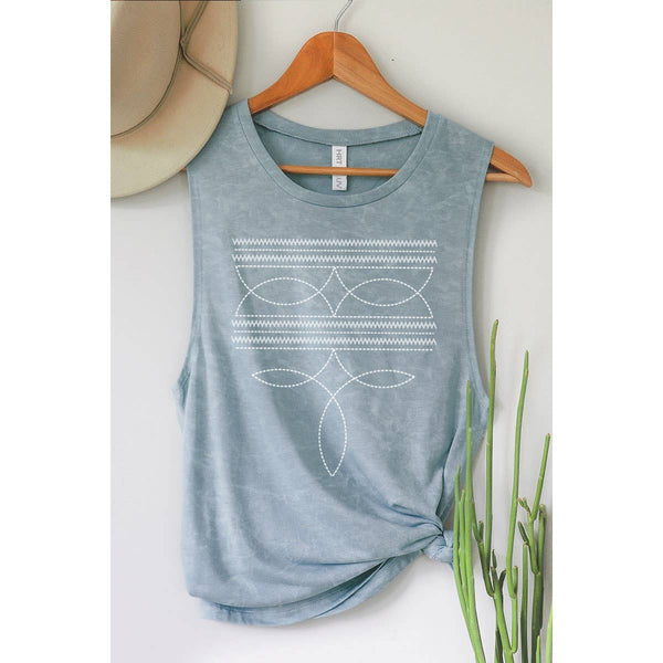 COWBOY STITCHED TANK