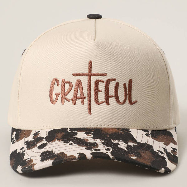 GRATEFUL Embroidery Two-Tone Trucker Hat