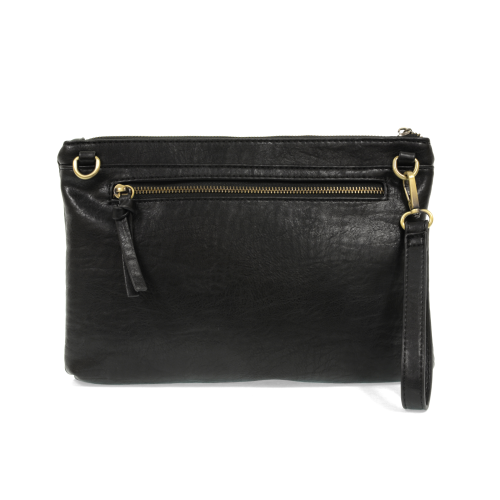 Quinn Weave Crossbody Clutch - Black