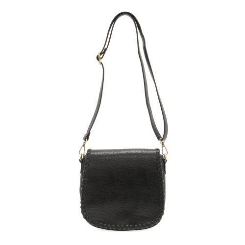 Black Annie Whipstitch Saddle Bag