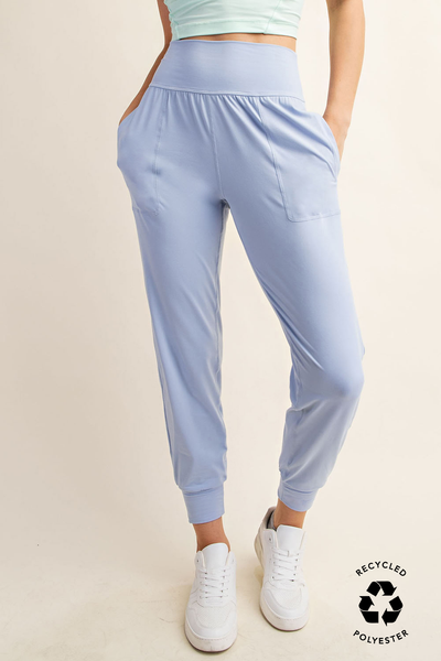 BUTTER JOGGERS - Aqua Blue