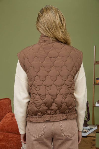 HLB Quilted Vest - Brown