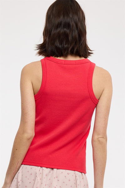 Cece Crew Tank - Cherry