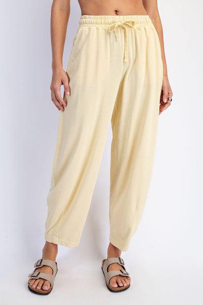 Cotton Barrel Pants - LEMON