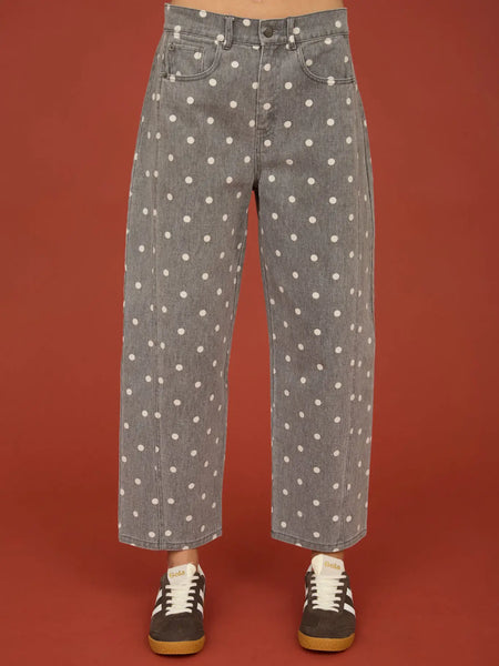 Charcoal Polka Dot Barrel