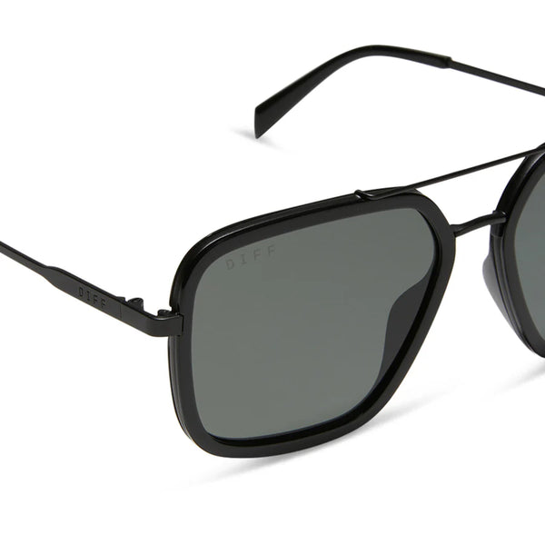 DIFF Jordan Sunglasses - BLACK/GREY POLARIZED