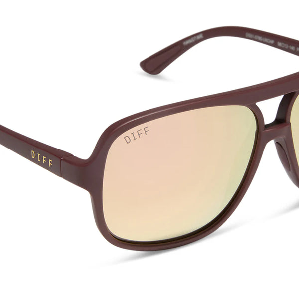 DIFF Hangtime Sport Sunglasses - RUGBY RED POLARIZED