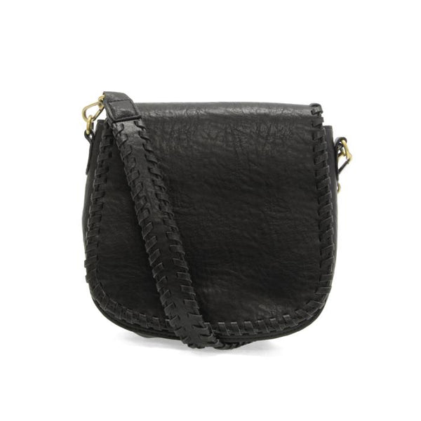 Black Annie Whipstitch Saddle Bag