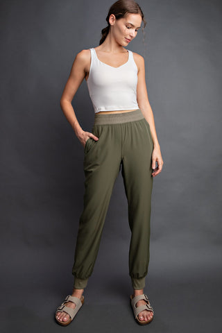 Oxford Joggers - Army Green