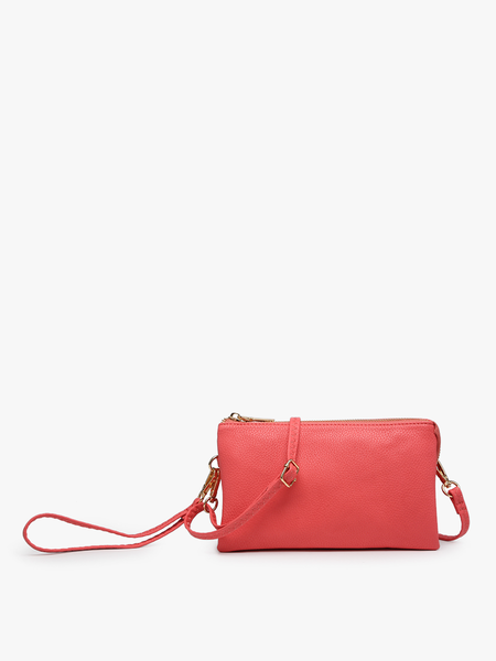 M013 Riley Monogrammable 3 Compartment Crossbody/Wristlet