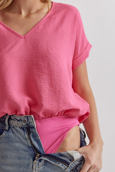 HLB Short Sleeve Bodysuit - Pink