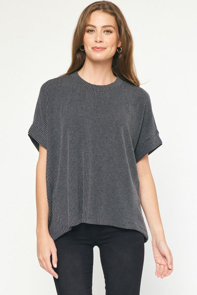 HLB Ribbed Crew Top