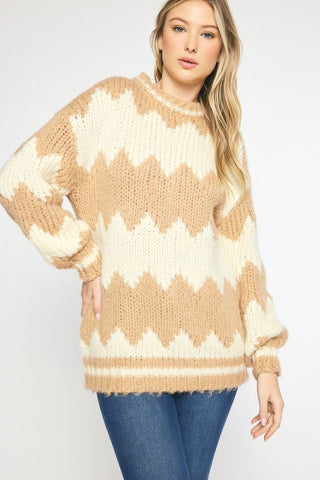 ZigZag Cream Sweater