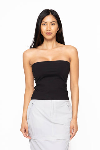 Double Lined Tube Top: Black