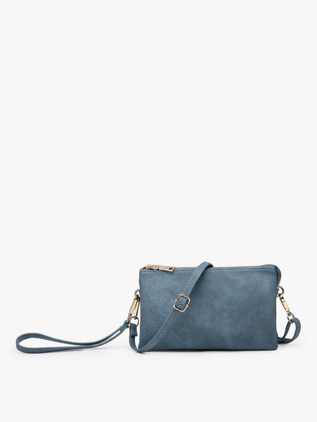 M013 Riley Monogrammable 3 Compartment Crossbody/Wristlet