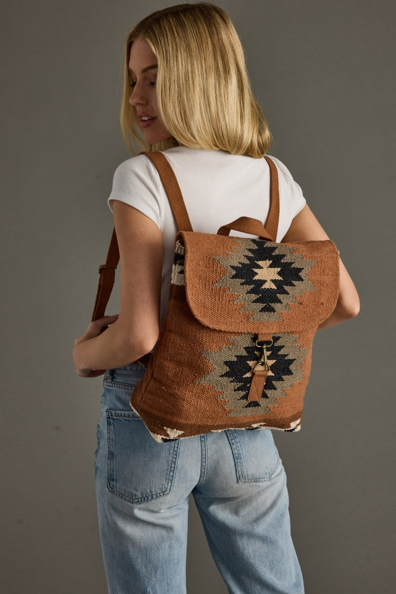 Rust Aztec Backpack – Hello Lovely Boutique Nebraska