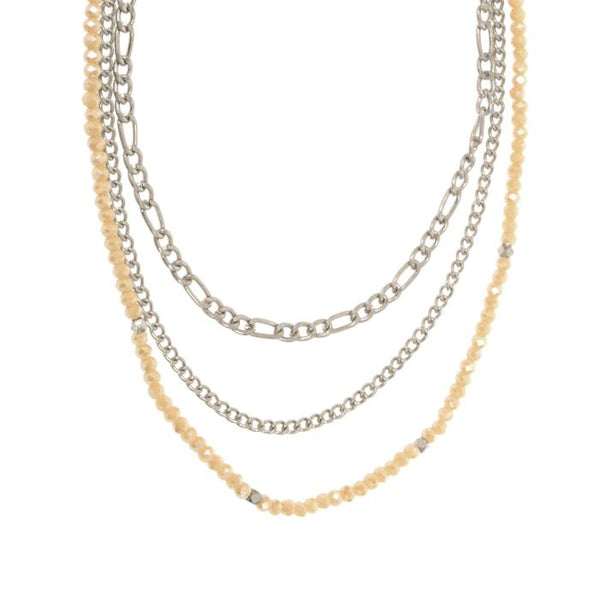 Reese 3 Chain Necklace - SILVER