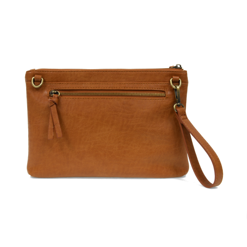 Quinn Weave Crossbody Clutch - Cognac