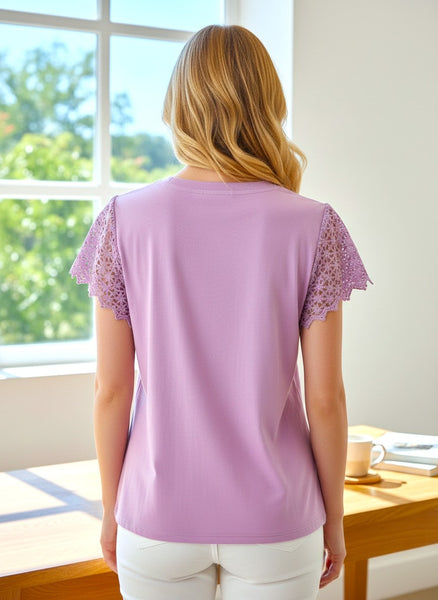 LACEY Sleeve Top - Dark Pink