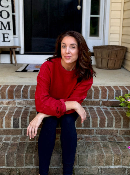 Rounded Bottom Cozy Crew - Crimson