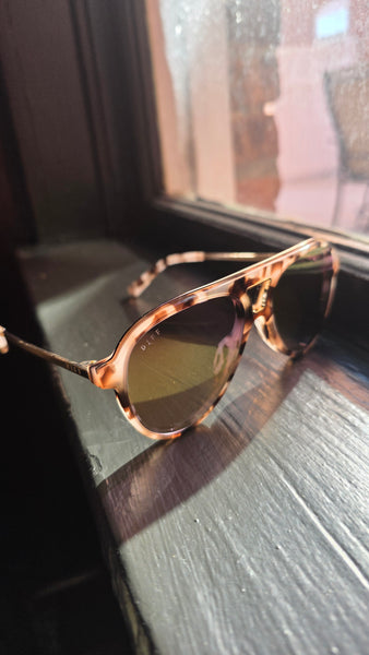 DIFF Tosca iii Sunglasses - HIMALAYAN TORTOISE Mirror