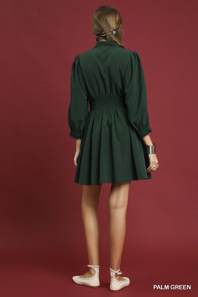 Statement Dress - Palm Green