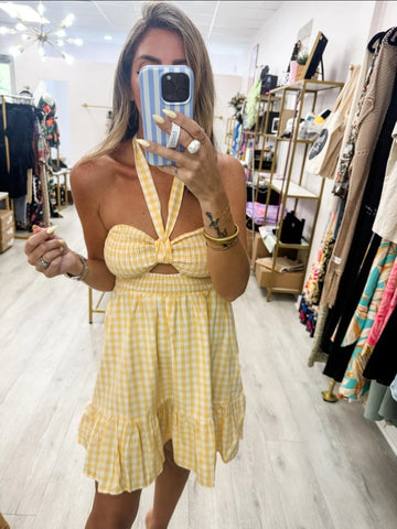 Yellow Gingham Dress