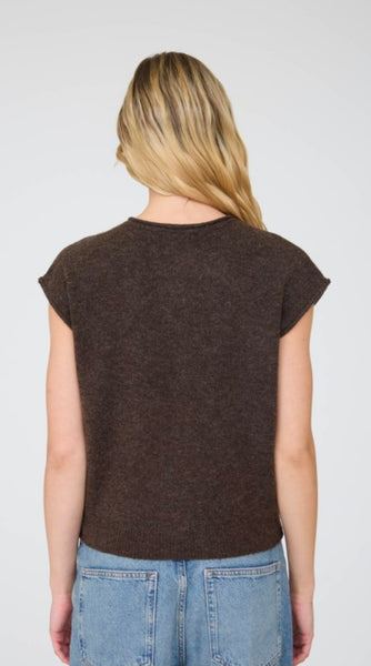 Finn Sleeveless Cardigan - Dark Brown