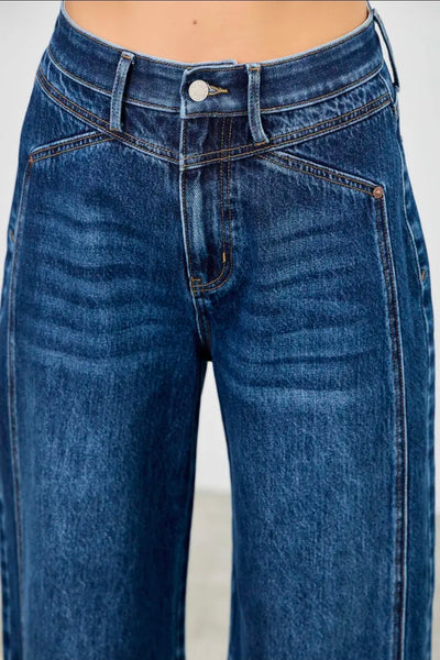 Dark Crop Barrel Jean by Saige
