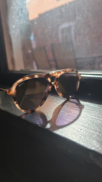DIFF Tosca iii Sunglasses - HIMALAYAN TORTOISE Mirror