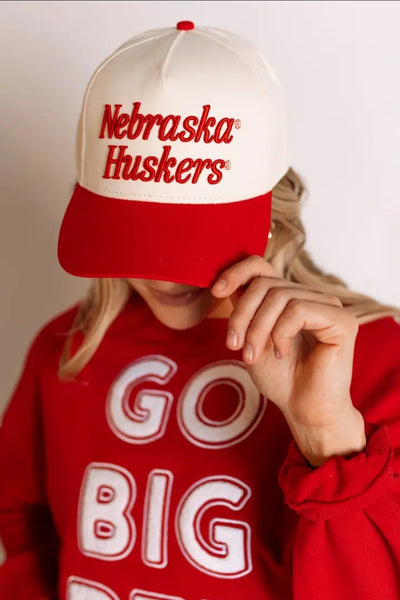 Nebraska Huskers Canvas Trucker Hat