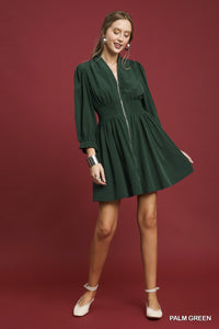Statement Dress - Palm Green