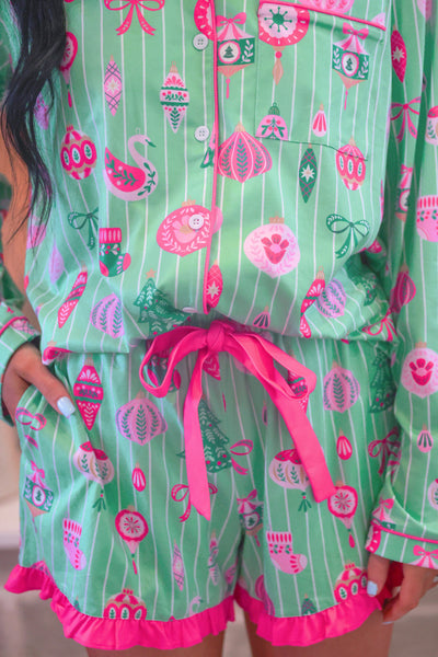 Decked in Ornaments Pajama Set