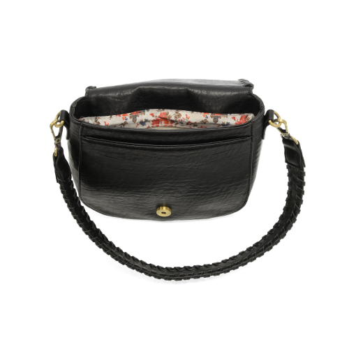 Black Annie Whipstitch Saddle Bag
