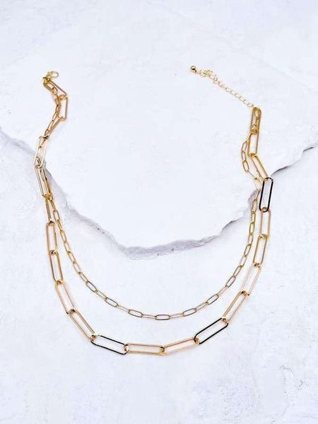 Layered Paperclip Necklace