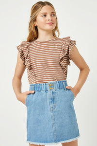 KIDS High Waist Denim Skirt